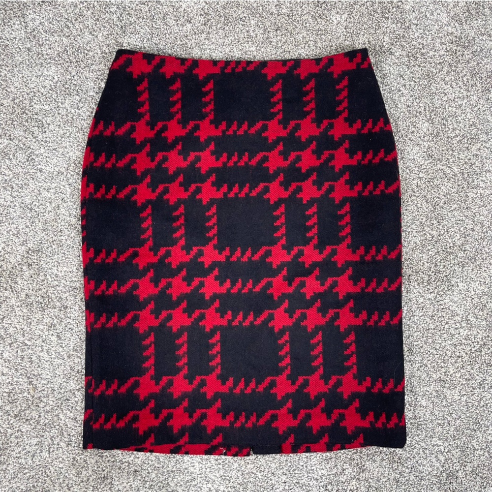 Talbots || Houndstooth Wool Blend Pencil Skirt Size 6